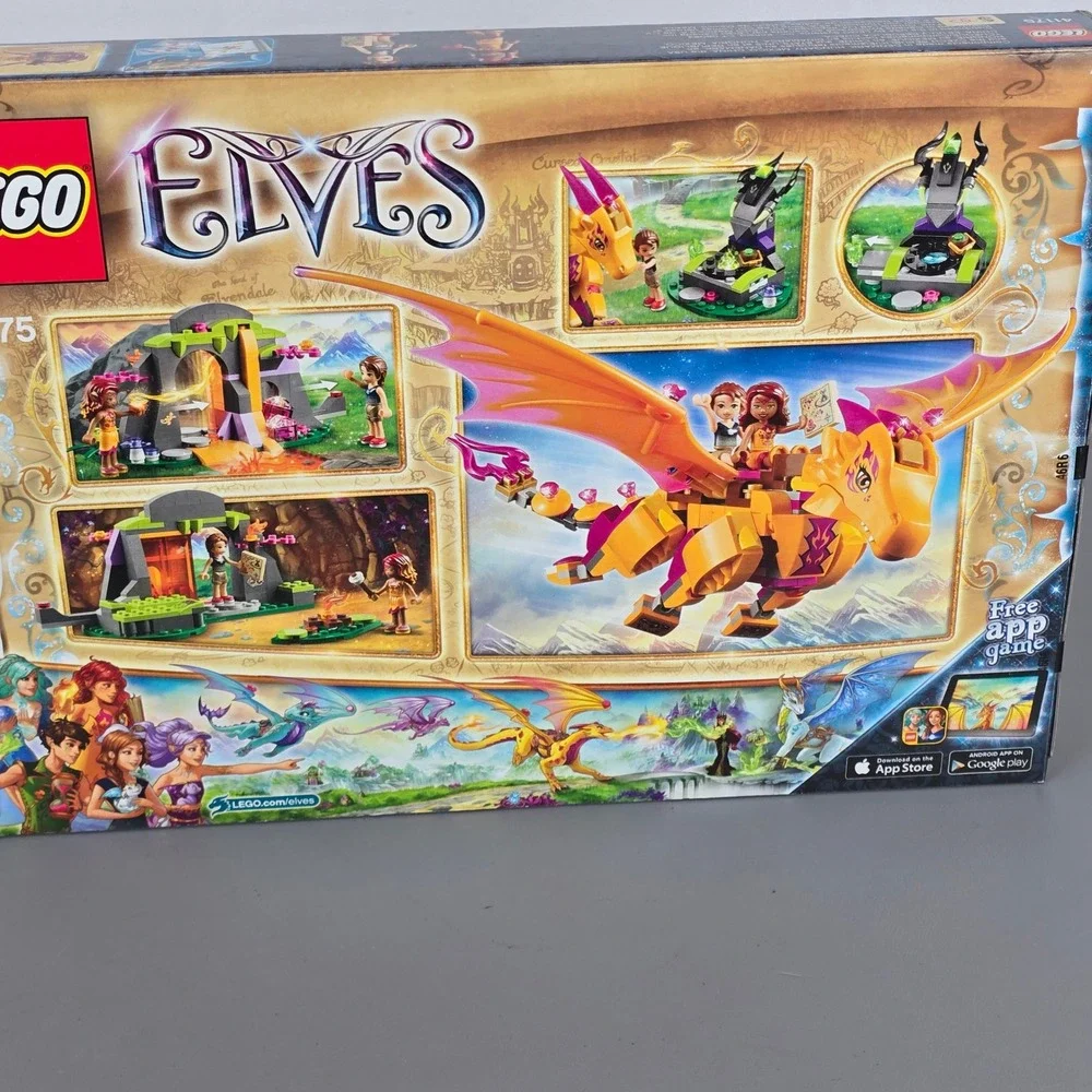 LEGO Elves Fire Dragons Lava Cave 41175 Building Toy Set Zonya Azari Emily Jones